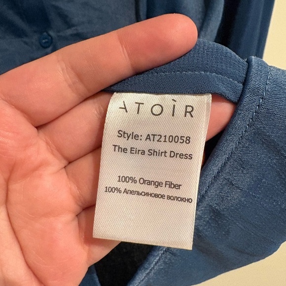 ATOIR The Eira Shirt Dress NWT XS in Stargazer Blue - Picture 8 of 8